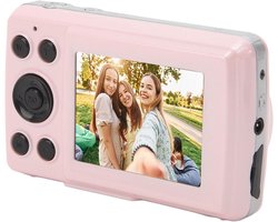 16MP HD 1080P Compacte Camera Vlog Camera met 2.4Inch Scherm 16X Digitale Zoom Multi Axis Stabilisatie Systeem voor Outdoor Reizen Foto's (Roze)