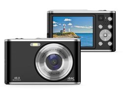 16X Zoom Digital Camera for Travel Photography, 2.4 inch Dual Lens Camera 44MP 4K Ultra HD, Compact Digital Camera File