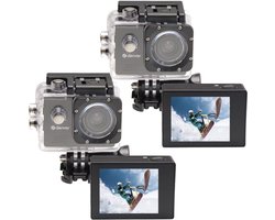 2 stuks Koppelpack Denver Action Camera HD - 5MP - Foto & Video - 30M Waterdicht - Incl. Accessoires - ACT324
