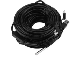 3-in-1 USB endoscoop met 20 meter kabel, 5,5 mm lens, 720p HD-kwaliteit en IP67 waterdichtheid, inclusief 6 verstelbare LED-lampen voor inspectie van leidingen en voertuigen, geschikt voor Android-smartphones, iPads en tablets