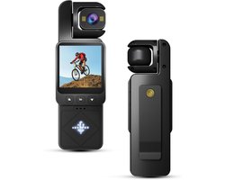 360° Mini Action Cam - WIFI-camera - 1080p draagbare actiecamera's - bodycam - lichaamscamera - Motorfiets actiecamera - actioncam voor avontuur - Geschikt voor vloggen, sport en outdoor activiteiten