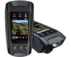 4-in-1 Fietscamera 4K Action Cam van MMOBIEL – Waterdichte IPX5 Fiets Camera met Video, GPS Route Tracker, LED Zaklamp (600lm), Toeter, WiFi App – Inclusief 32GB SD-Kaart – Eenvoudige Stuurbevestiging