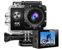 4K-actiecamera - Onderwatercamera - Actiecamcorder - Waterdicht voor buiten - Helmcamera - Wi-Fi-camcorder - Werkelijke opnameresolutie: 4096*2160 - ABS - Zwart