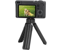 4K HD Digital Camera - 2.4 Inch 1080P 8X Zoom Vintage Camera with Dual Front Cameras, Colorful Student Vlog Camera for Photography and Recording (BLACK)