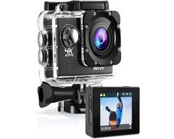Action Camera - Gopro - Vlog camera - Dashcam - Beeldstabilisatie - Actiecamera - Onderwatercamera - 4K - 30Fps - Inclusief 64 GB SD kaart en Accessoires