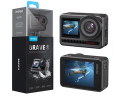 AKASO Brave 8 Action Camera 4K 60FPS 48MP – WiFi – 60 m Waterdicht – Touchscreen – 8× Zoom – 16× Slow Motion – Inclusief 2×1550mAh Batterijen en Accessoireset