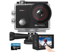 AKASO EK7000 Pro Action Camera 4K – Waterdicht 40m – WiFi – Touchscreen – Afstandsbediening – Onderwatercamera met 64GB SD-kaart & Accessoireset