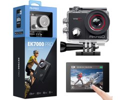 AKASO EK7000 Pro Action Camera 4K – Waterdicht 40m – WiFi – Touchscreen – Afstandsbediening – Onderwatercamera met Accessoireset