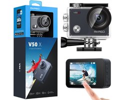 AKASO V50X - Action Camera 4K - Waterdicht 40m - Touchscreen - Grijs