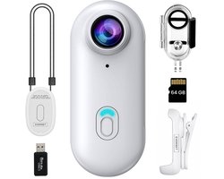 Bodycam 1080P – Mini Action Camera & Sport Camera 120° – Videocamera / Camcorder met WiFi – Waterdicht – 42 Gram – Inclusief 64GB SD-kaart