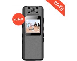 Bodycam - 64GB - Actioncam - Bodycam Politie - Met Displayscherm - 1080P - Infrarood - Nachtzicht - FullHD - 120º Lens - 180 Graden Draaibaar - Body Camera Chest - Body Camera Police