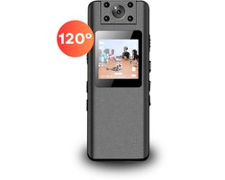 Bodycam - Actioncam - Bodycam Politie - Met Displayscherm - 1080P - Infrarood - Nachtzicht - FullHD - 120º Lens - 180 Graden Draaibaar - Body Camera Chest - Body Camera Police