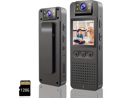 Bovista Spy Camera - Bodycam - Politie - Chest Camera - Spy Cam - Verborgen Camera - Spionage Camera - Action Camera - 4K