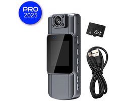 Gocam PRO - Dezizo Cam - Bodycam - Lichaam Camera - Body Cam - Spy Camera - 4K - Vlog Camera - Digitale Camera - Inclusief SD Kaart 32 GB - Gocam Pro Boddycam - Go Cam Pro