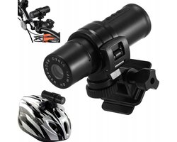 Helmet Camera 1080P - Draagbare Sportcamera - Voor Fietsen, Skiën en Actie - Waterdichte Actiecamera met Helmbevestiging