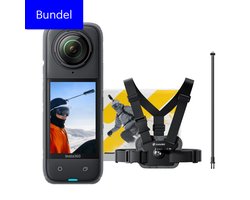 Insta360 X4 - Actioncam - 360 graden-camera - 8K - Sneeuw bundel - Met harnas en helm accessoires