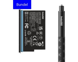 Insta360 X5 Battery Invisible Selfie Stick Bundel - X5 Batterij - 2400mAh - Onzichtbare Selfie Stick 114cm