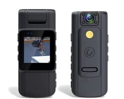 Klikkopers® - 4K Bodycam met Wifi & 180° Draaibare Lens – Lichaam Camera & Vlog Camera – Compacte Spy Camera – Inclusief 32GB SD-kaart – Waterbestendig & Lange Batterijduur