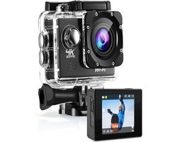 Koopkrachtig - Action Camera - Model 2026 - Vlog camera - Dashcam - Beeldstabilisatie - Actiecamera - Onderwatercamera - 30Fps - Inclusief 64 GB SD kaart en Accessoires