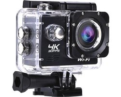 Lipa AT Q1 4K Ultra HD action camera IPS Wifi - Action cam - Onderwatercamera - Vlog camera - Wifi camera - Dashcam - Actie camera - Alternatief GoPro - 4K 30 FPS - Sony IMX sensor - 24 MP - Beeldstabilisatie - 21 Accessoires - SD 16 GB