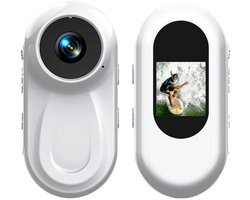 Mini Actiecamera 1080P - Met 64GB Geheugenkaart - Magnetisch Ontwerp - 180 Minuten Opname - Waterdicht - Voor Sport & Huisdieren - Incl. 12 Accessoires - Draagbaar als Sleutelhanger
