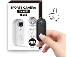 Mini Actiecamera 4K, wifi-bodycamera, waterdichte duimcamera, magnetische draagbare camera met waterdichte behuizing, helmcamera voor fietsen, wandelen met huisdieren, vloggen