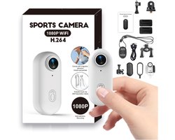 Mini Action Camera - 1080P Body Camera WIFI Draagbare Spycam voor Huisdieren Uitlaten, Vloggen, Reizen - Helm Motorfiets Fiets Filmen Waterdichte Elektrische Fiets Actie Camera Video-opname