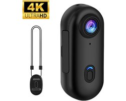 Mini Bodycam 4K WiFi – Handsfree Camera met Audio – Magnetisch – 120° Groothoek – incl. Accessoires – Loop Recording – Action cam – Nördic
