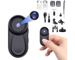 Mini-Sportcamera 1080p Mini Sport Vlog Camera WiFi Camera Vlog Camera 120° Groothoeklens, Duim Actie Camera, 300 mAh Batterij 120 Min Autonomie, Geschikt voor Reizen, Fietsen, Skiën, Huisdieren (Zwart)