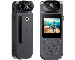 Mini-Sportcamera met 170 Graden Groothoek, Ondersteunt 180°-Rotatie Tijdens Het Fietsen, Met Clip Achter, Nachtzicht, HD, WIFI, Zeer lange Batterijduur, One-Touch-Opname, Loop-opname