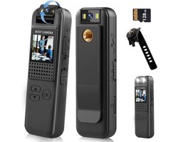 MKSS® Bodycam - Action Cam - Bewegingsdetectie - 180º Draaibare Lens - Bodycam Politie - Spycam - Full HD