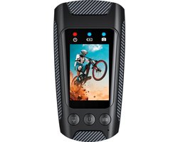 Multifunctionele 4K 60FPS fiets-/motorfietscamera, waterdicht, 2,0-inch IPS-kleurenscherm, wifi-connectiviteit en LED-zaklamp.