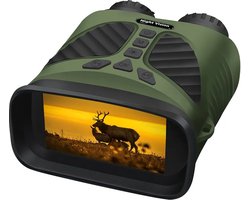 Nachtkijker met infrarood. 10x optische- en 8x digitale zoom. Dag én Nacht-camera, 300 meter nachtvisie - 32GB Geheugen - incl. beschermhoes en MicroSD-kaartlezer