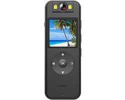 Narvie 4K Bodycam met Draaibare Lens – Draagbare Beveiligingscamera – Nachtzicht, 4K UHD 30FPS, Wifi & Groothoek – Mini Camera voor Sport, Thuis, Kantoor en Buiten