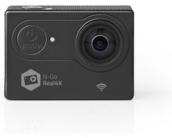 Nedis Action Cam - Enkel Scherm - 4K@60fps - 16 MPixel - Waterbestendig tot: 30.0 m - 90 min - Wi-Fi - App beschikbaar voor: Android / IOS - Mounts inbegrepen - Zwart