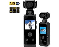 NovaWare 4K Pocket Camera - Actie Camera - Mini Camera - 270° draaibaar - Super Compact - 32GB SD-kaart - Full HD - WIFI - Microfoon - Vloggen