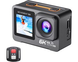 NovaWare Action Camera 6k - 50MP - Vlog Camera - Onderwater Camera - Actie Camera - Waterdicht tot 30M - Ultra 4K met 60FPS - Beeldstabilisatie EIS - IMX sensor