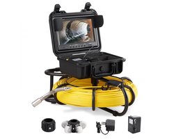 Rioolcamera - Buisinspectiecamera - Kabel 120 m - Monitor 23 cm - DVR-opname - IP68 Waterdicht - 12 Verstelbare LED's - Inclusief 16 GB SD-kaart