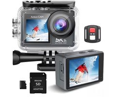 Senzo Action Camera 5K - 50MP - 60FPS - WiFi - Onderwatercamera - 30M - Beeldstabilisatie - Incl. 32GB SD