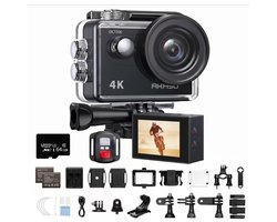 Sogiol® Action Camera 4K - 60FPS / 30M Waterdicht / WiFi - Touchscreen - Onderwatercamera - Foto & Video - EIS Stabilisatie - Inclusief Accessoires - 64GB SD