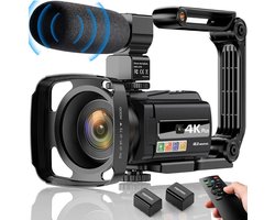 Thuys – Handycam – Camcorder Met 4K Kwaliteit – Camera Met Nachtzicht –16x Digitale Zoom – Zwart