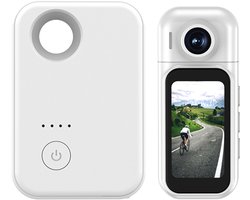 TKMARS 1080P Mini Bodycamera met WiFi – Magnetische Draagbare Action Camera met 120° Groothoek, Clipbevestiging, OPnemen Tijdens Opladen & 8 Uur Uithoudingsvermogen Wordt geleverd met oplaadcase – Geschikt voor Fiets, Motor, Huisdieren&Outdoor - Wit