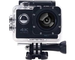 Ultra HD 4K Action Camera – Waterdicht & Onderwater, Wifi, Voor Vloggen, Fietsen, Sporten en Avonturen-Zwart
