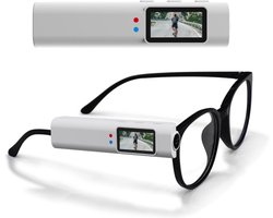 Ultra-Lichte Draagbare Brilcamera – 2.7K 30fps Handvrije POV-Recorder - met Draaibare Lens - Geluidsreductie - voor Vloggen, Sport & Reizen