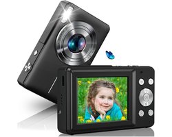 Vlog Camera voor Kinderen en Volwassenen - Vlog Camera's voor Beginners en Professionals - Bodycam - Action Camera - Zwart