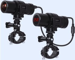 Waterdichte HD Actiecamera Met 170° Fisheye-lens En Nachtzicht – Voor Fiets & Motorfiets - Inclusief Accessoires