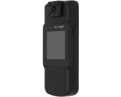 White-Label® Bodycam - Action Cam - Bewegingsdetectie - 180º Draaibare Lens - Bodycam Politie - Spycam - Zwart