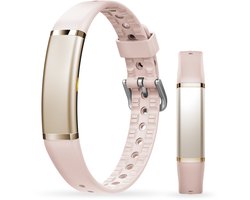 BREND BR-2249 Activity Tracker - Waterdicht IP68 - Meet Hartslag, SpO₂ en Slaap - Stappenteller - Geanodiseerd Aluminium - BREND-App - Roze