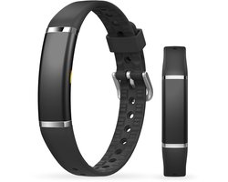 BREND BR-2249 Activity Tracker - Waterdicht IP68 - Meet Hartslag, SpO₂ en Slaap - Stappenteller - Geanodiseerd Aluminium - BREND-App - Zwart