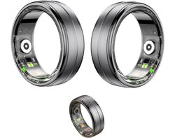 DrPhone RingSense – Smart Ring - Europese ringmaat 59 - 5ATM Waterdicht – Slaapmonitor – Hartslagmeter - SpO2 Monitor - Dagelijkse Activiteitstracking - Mobiele App – Donker Grijs